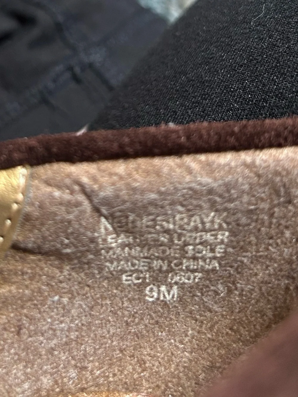 Nine West Dark Brown Suede Buckle Heels